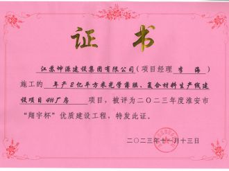 2023年度淮安市“翔宇杯”优质建设工程